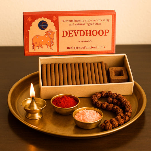 Devdhoop - 100% Cow Dung Organic Incense Sticks | Natural Incense for Spiritual and Meditation Use