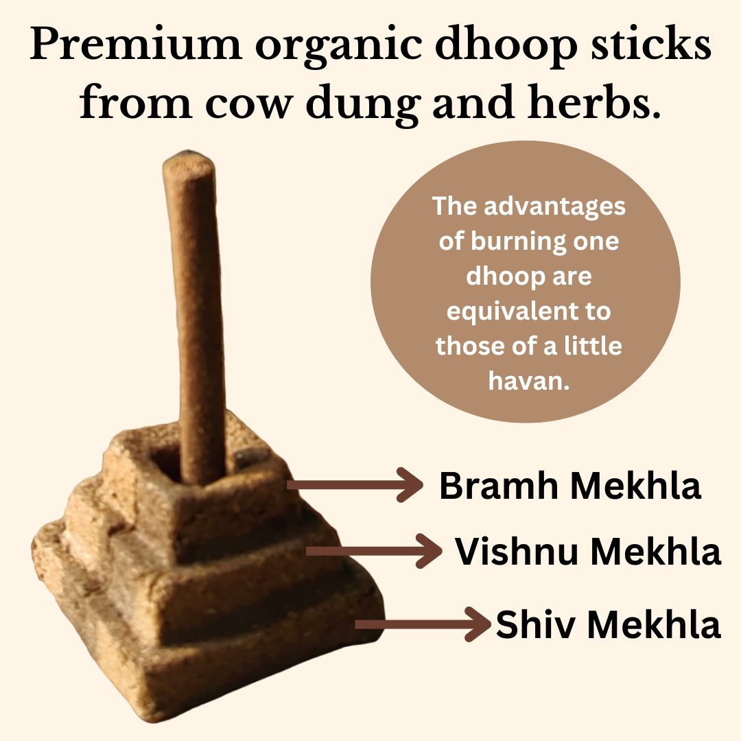 Devdhoop - 100% Cow Dung Organic Incense Sticks | Natural Incense for Spiritual and Meditation Use