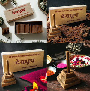 Devdhoop - 100% Cow Dung Organic Incense Sticks | Natural Incense for Spiritual and Meditation Use