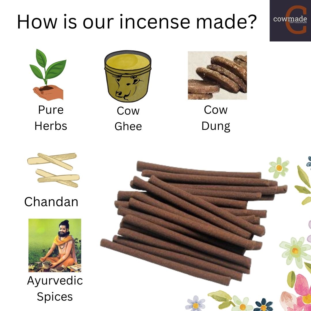 Devdhoop - 100% Cow Dung Organic Incense Sticks | Natural Incense for Spiritual and Meditation Use