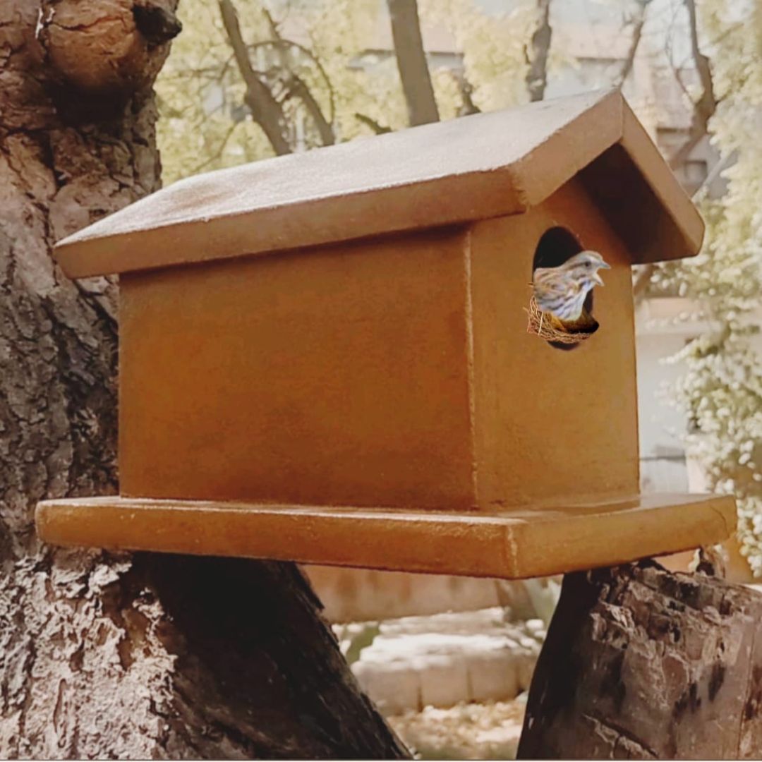 Handmade Organic Bird Nest - Cow Made Classic Bird House