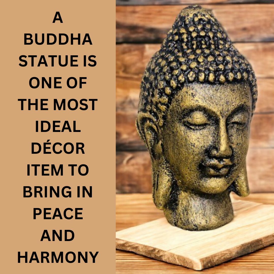 Handmade Organic Cow Dung Buddha Statue for Home Decor | Eco-Friendly