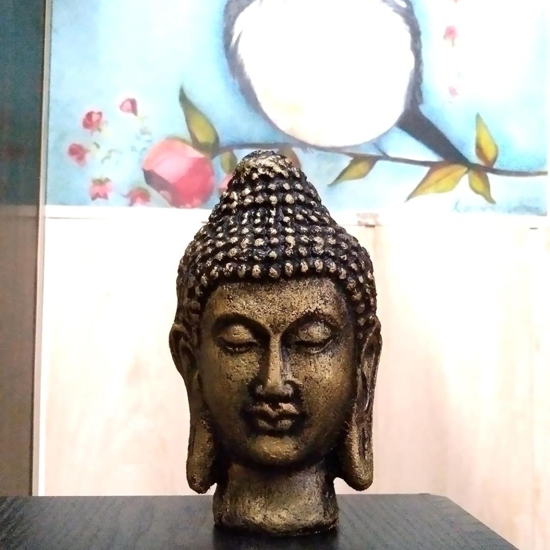 Handmade Organic Cow Dung Buddha Statue for Home Decor | Eco-Friendly