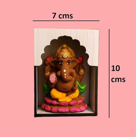 Handmade Cow Dung Ganesha for Car Dashboard || Mini Ganesha Idol (Cow Dung)