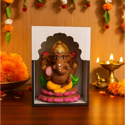 Handmade Cow Dung Ganesha for Car Dashboard || Mini Ganesha Idol (Cow Dung)